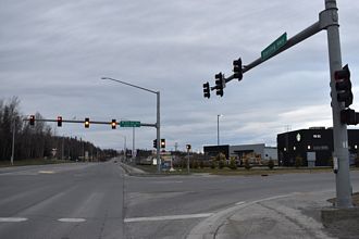 SR 1/I-A1 north at Kenai Spur Highway in Soldotna, AK.