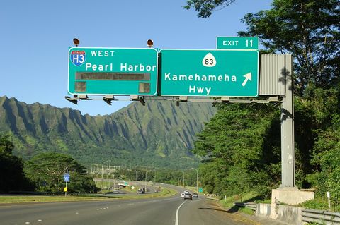 I-H3 west at Route 83 - Oahu
