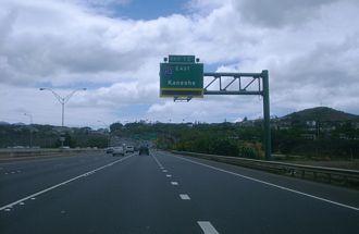 I-H201 east at I-H3 - Halawa, HI