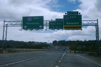 I-H201 east at I-H3 - Halawa, HI