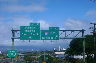 I-H201 west at I-H3 - Halawa, HI