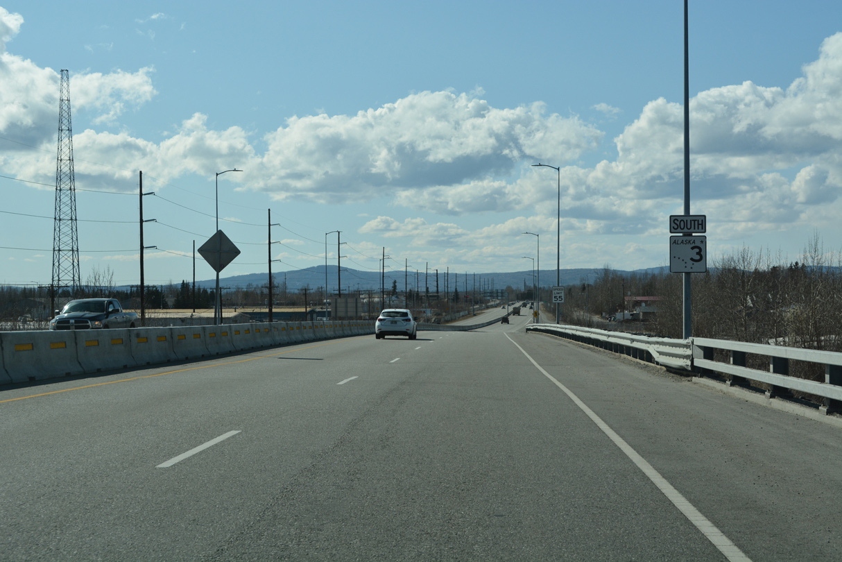 SR 3/Mitchell Expwy south at Cushman St in Fairbanks, AK