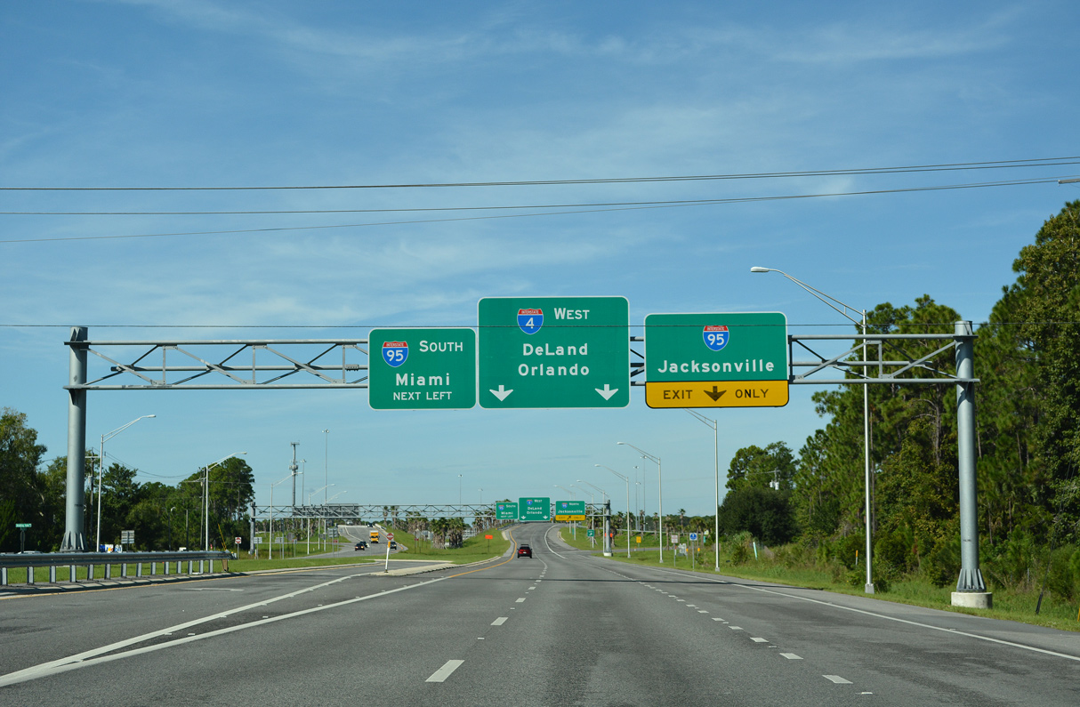 SR 400 west at I-4/95 - Daytona Beach, Florida.
