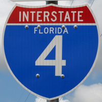 Interstate 4 shield representation