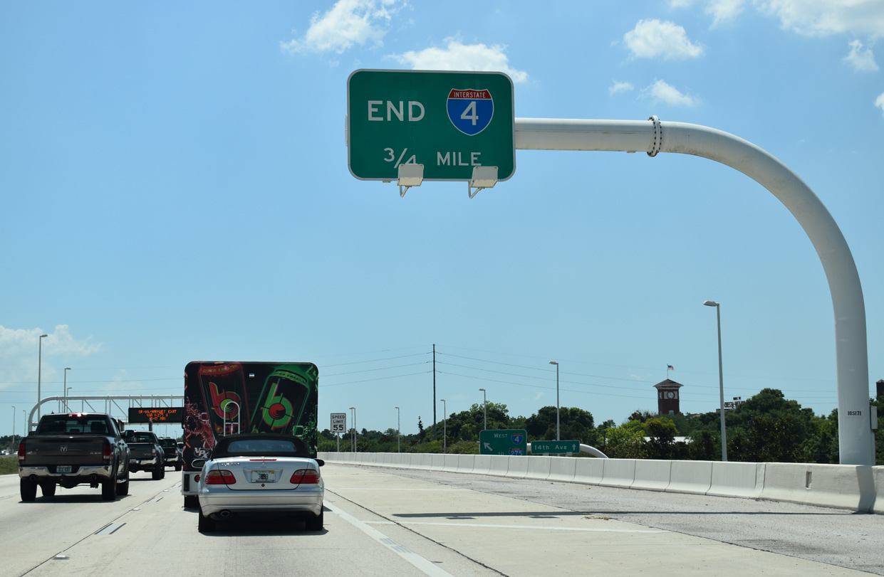 I-4 west at I-275 - Tampa, FL