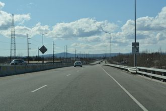 Interstate A4 south along Alaska State Route 3 at Fairbanks