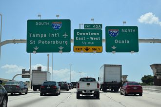 I-4 west at I-275 - Tampa, FL
