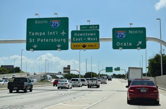 I-4 west at I-275 - Tampa, FL