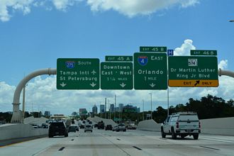 I-275 South one mile from I-4 East in Tampa, FL