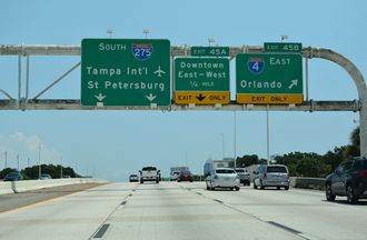 I-275 south at I-4 - Tampa, FL