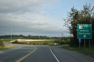 I-A1 turns south at the end of I-A3 to Anchorage, AK