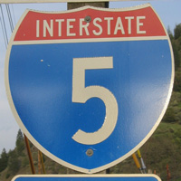 Interstate 5 shield representation