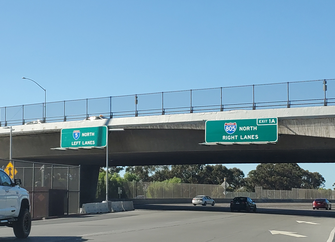 I-5 north at I-805 - San Ysidro, San Diego, CA