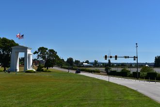 B.C. Hwy 99 south at the U.S. in Peach Arch State Park