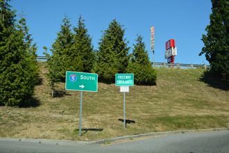 SR 548/D Street east at I-5 in Blaine, Washington