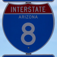 Interstate 8 shield representation