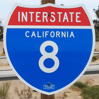 Interstate 8 shield representation