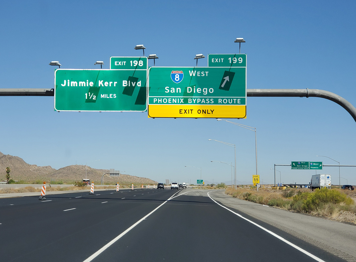 I-10 west at I-8 - Casa Grande, AZ