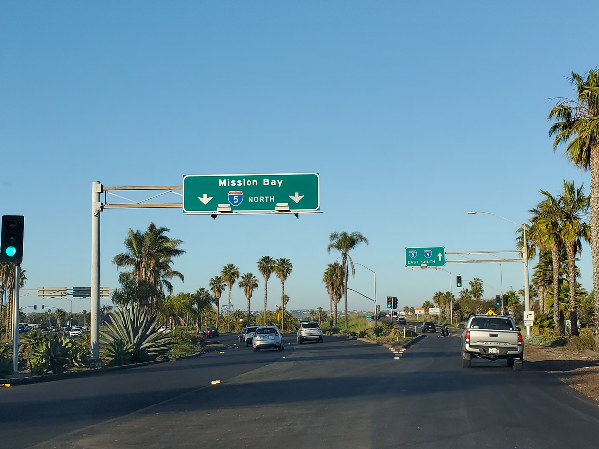 Sunset Cliffs Blvd north at I-8 - San Diego, CA