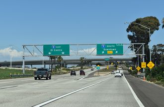 Interstate 8 East at I-5 in San Diego, California