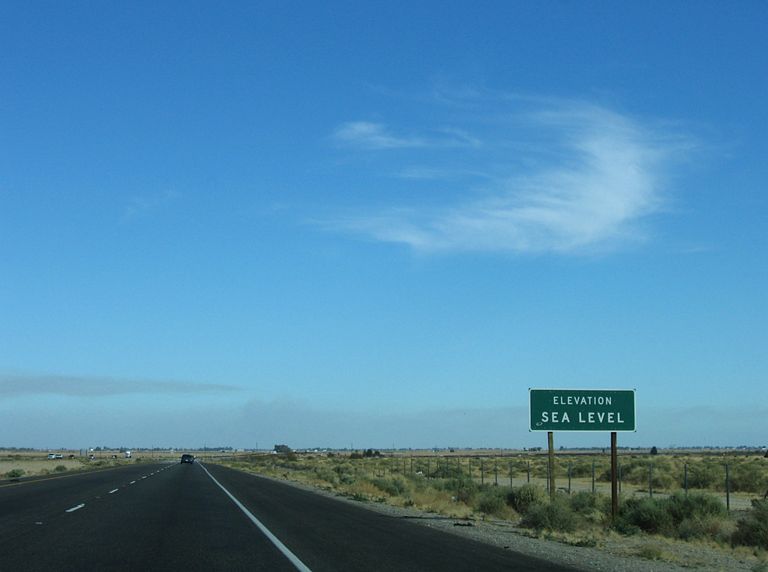 I-8 east - Sea Level