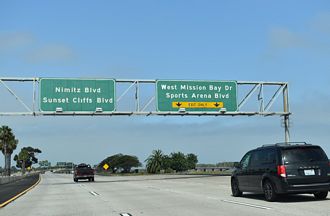 I-8 west at Mission Bay Dr - 2018