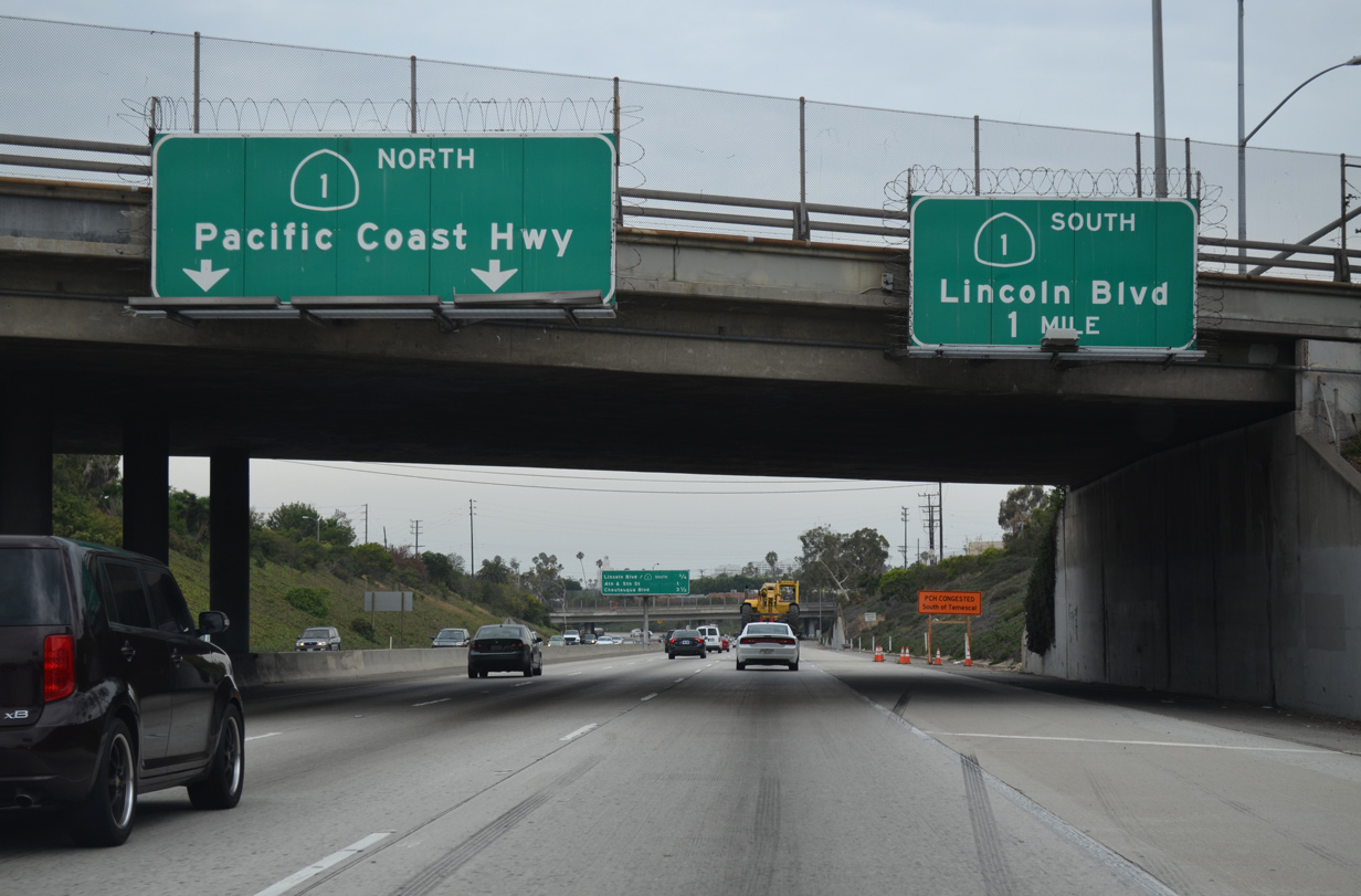 I-10 west at SR 1 - Santa Monica, CA
