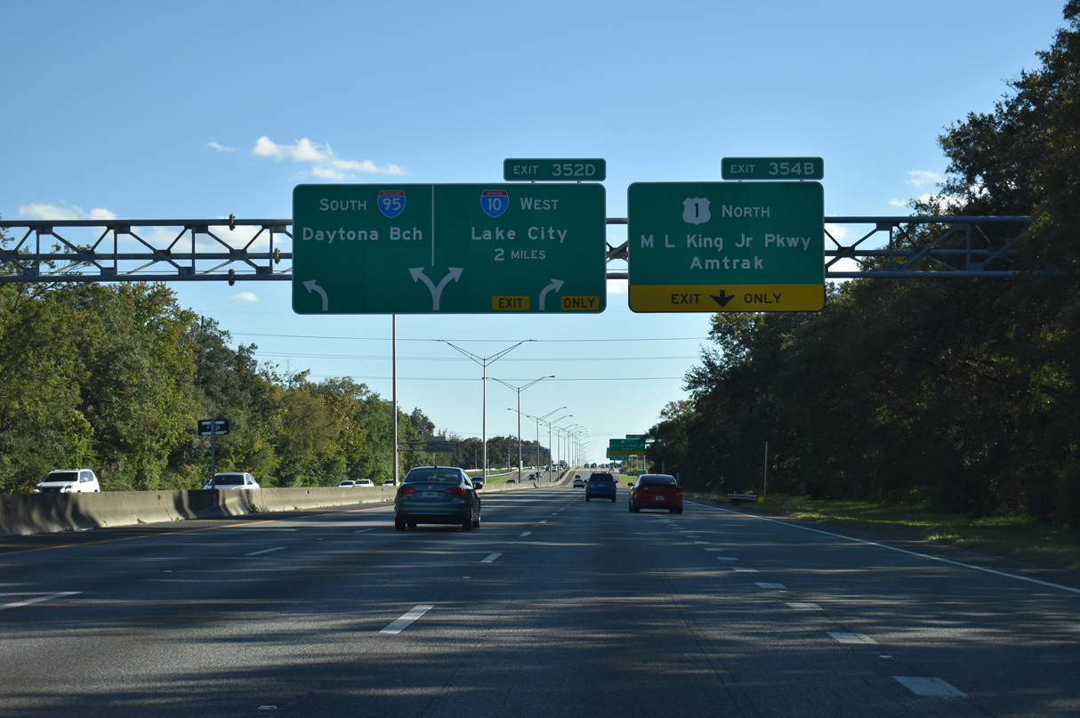 I-95 south two miles from I-10 in Jacksonville, FL