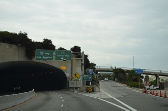 SR 1 south at McClure Tunnel - Santa Monica, CA