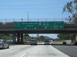 I-10 west at SR 1 - Santa Monica, CA