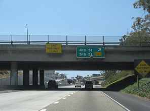 I-10 west at SR 1 - Santa Monica, CA