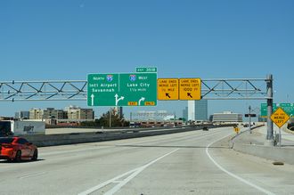 I-95 north at US 1/90, 1.25 miles ahead of I-10 west in Jacksonville, FL.