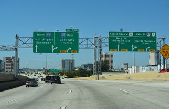 I-95 north at US 1/90 north to Downtown Jacksonville, Florida.