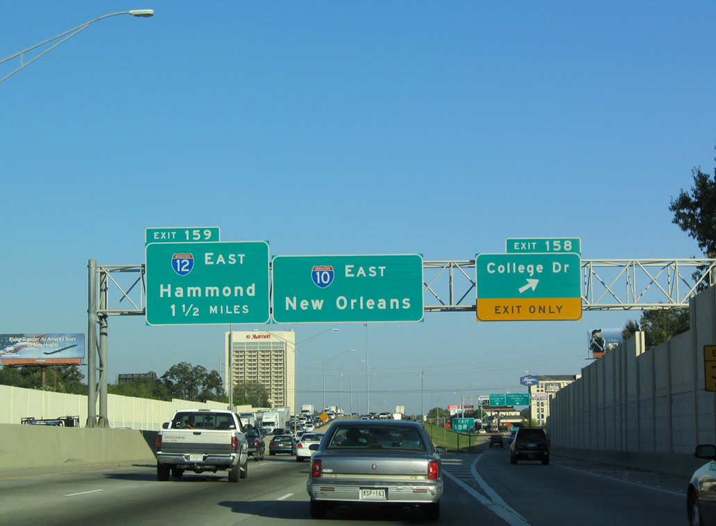 I-10 east at I-12 - Baton Rouge, LA - 2003