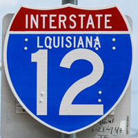 Interstate 12 shield representation
