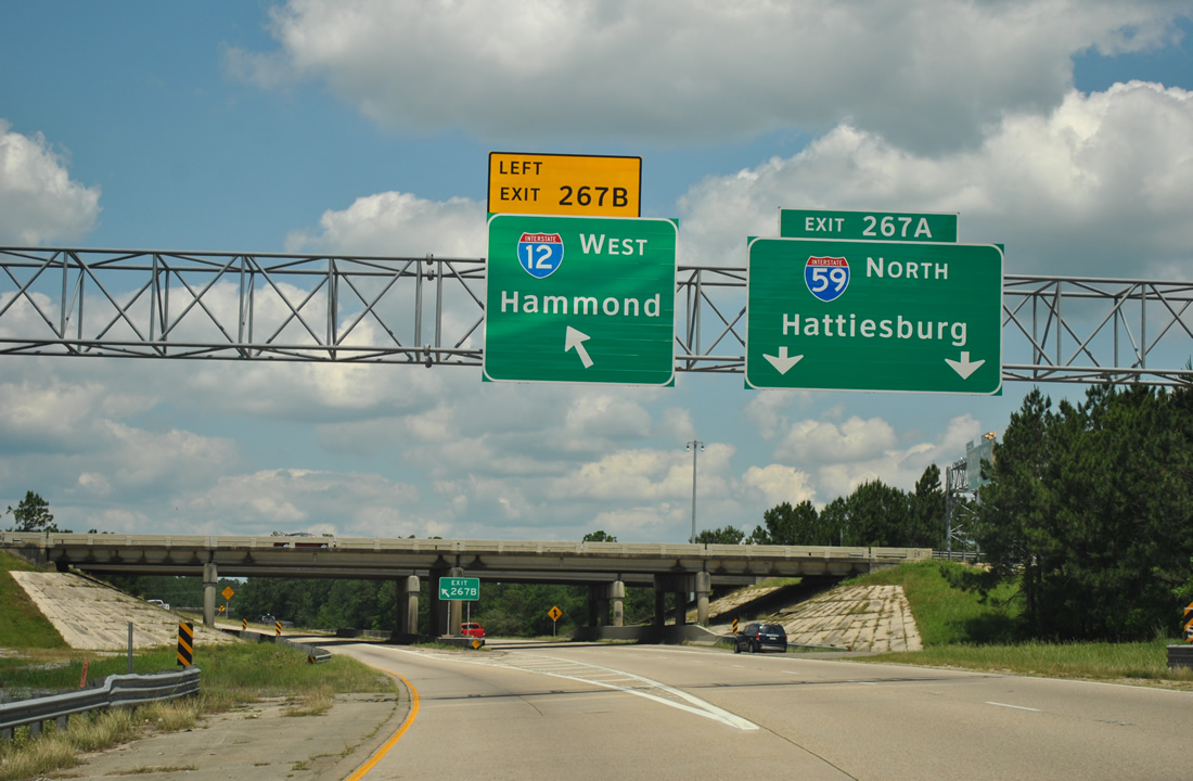 I-59 north at I-12 - Slidell, LA