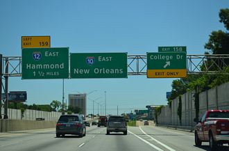 I-10 east at I-12 - Baton Rouge, LA