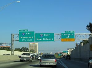 I-10 east at I-12 - Baton Rouge, LA - 2003