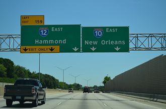 I-10 east at I-12 - Baton Rouge, LA