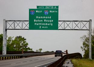 I-10 west at I-12/59 - Slidell, LA