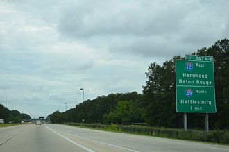 I-10 west at I-12/59 - Slidell, LA