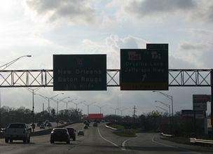 I-12 west at I-10 - Baton Rouge, LA - 2009
