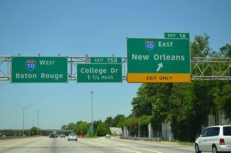 I-12 west at I-10 - Baton Rouge, LA