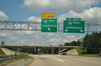 I-59 north at I-12 - Slidell, LA