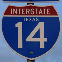 Interstate 14 shield representation