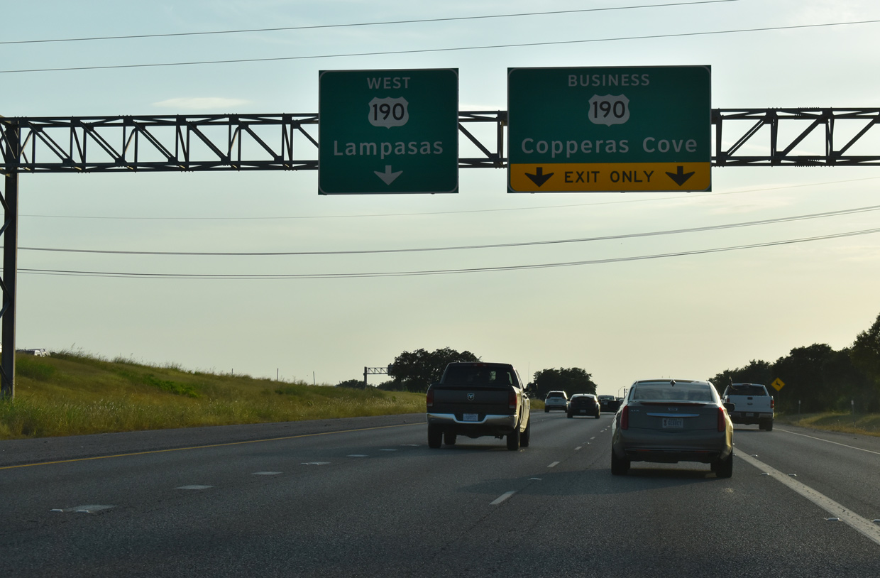 IH 14/US 190 west at BU-190E - Copperas Cove, TX