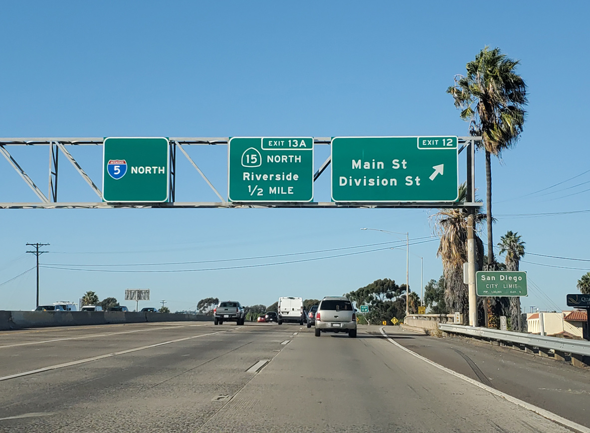 I-5 north at SR 15 - San Diego, CA