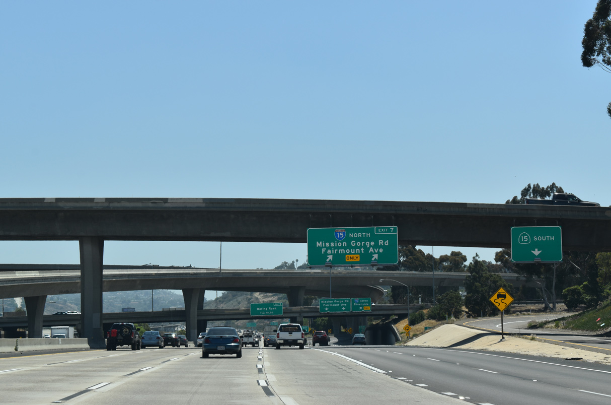 I-8 east at I-15/SR 15 - San Diego, CA