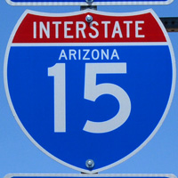 Interstate 15 shield representation