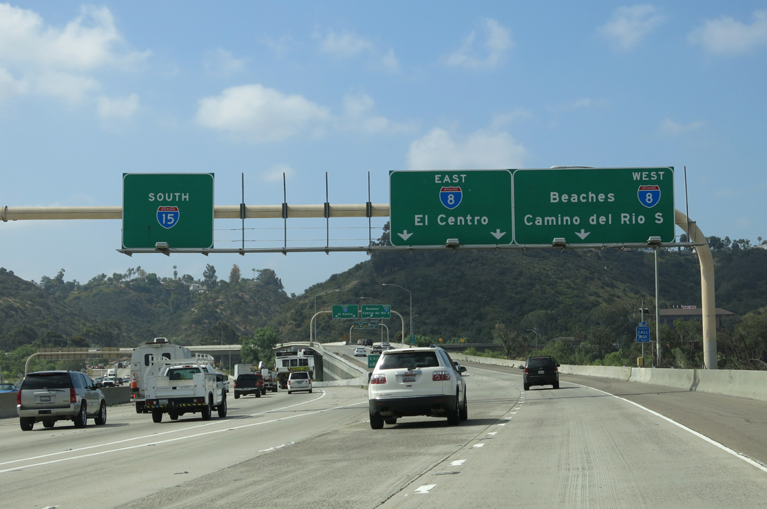 I-15 south at I-8 - San Diego, CA